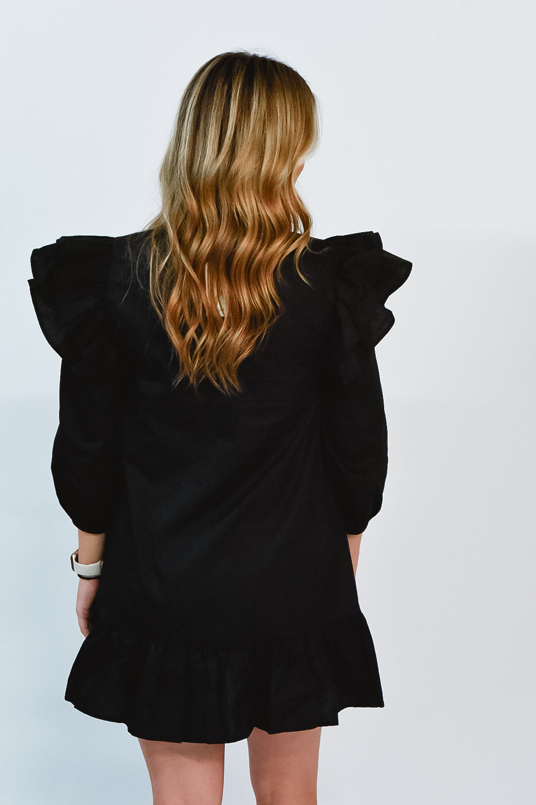 Shadow Ruffle Mini Dress