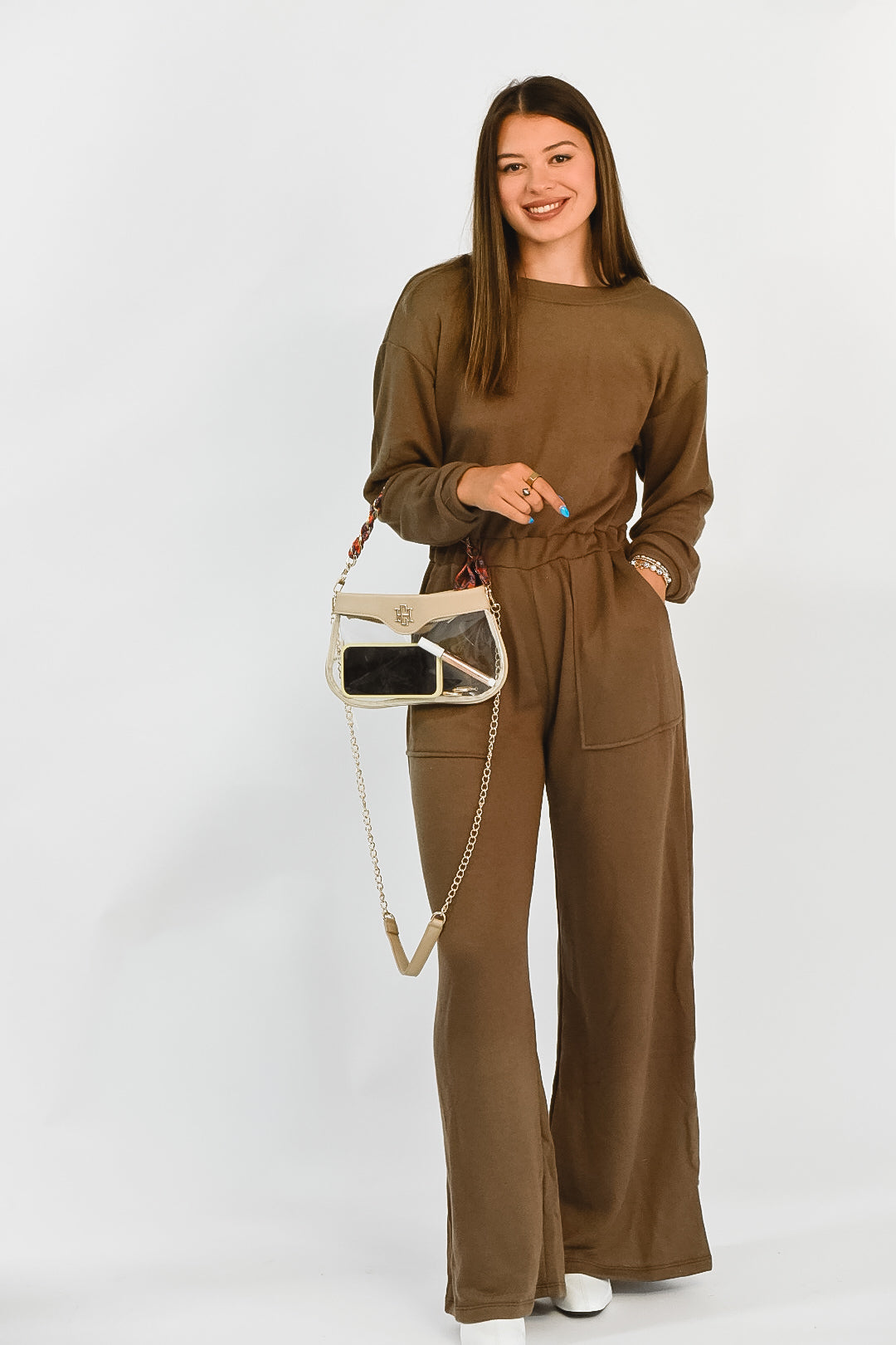 Mocha Luxe Wide Leg Jumpsuit