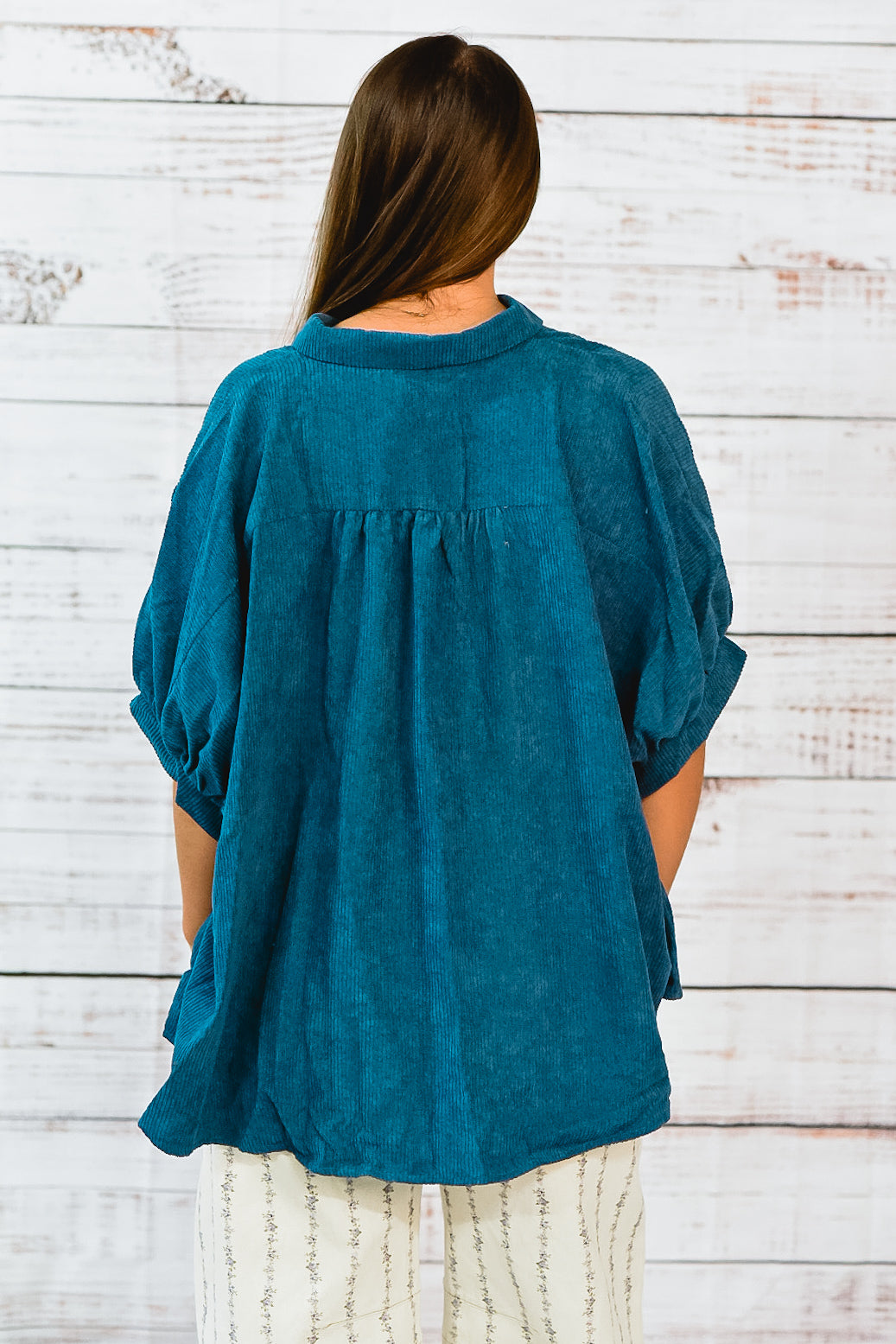 Blue Ridge Corduroy Button Top