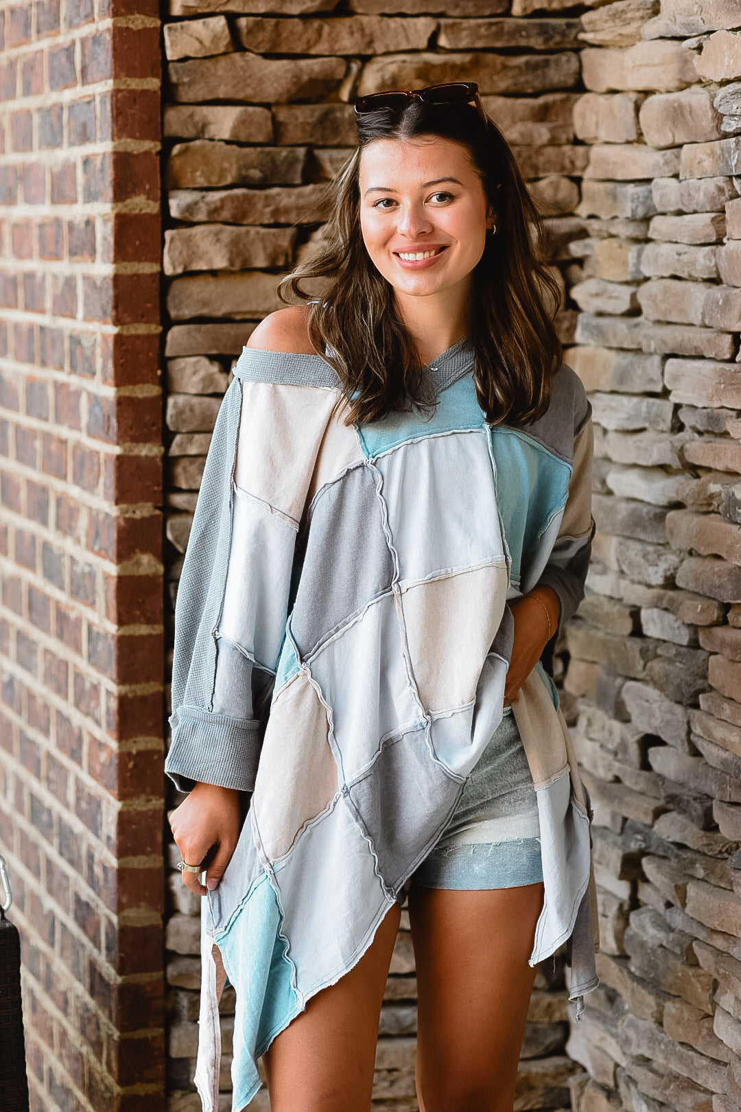 Seaside Skies Patch Top