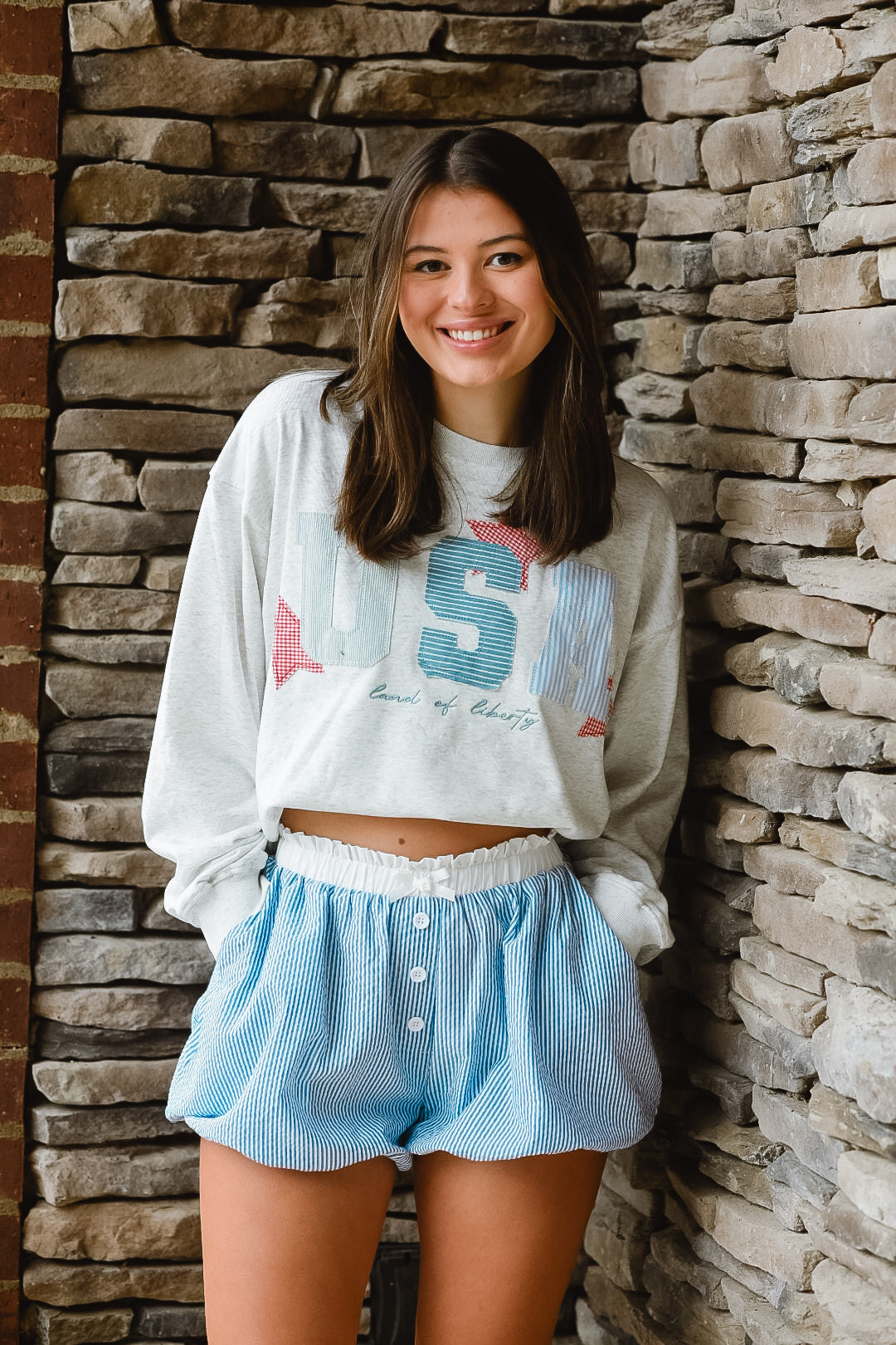 Seaside Stripe Bubble Shorts