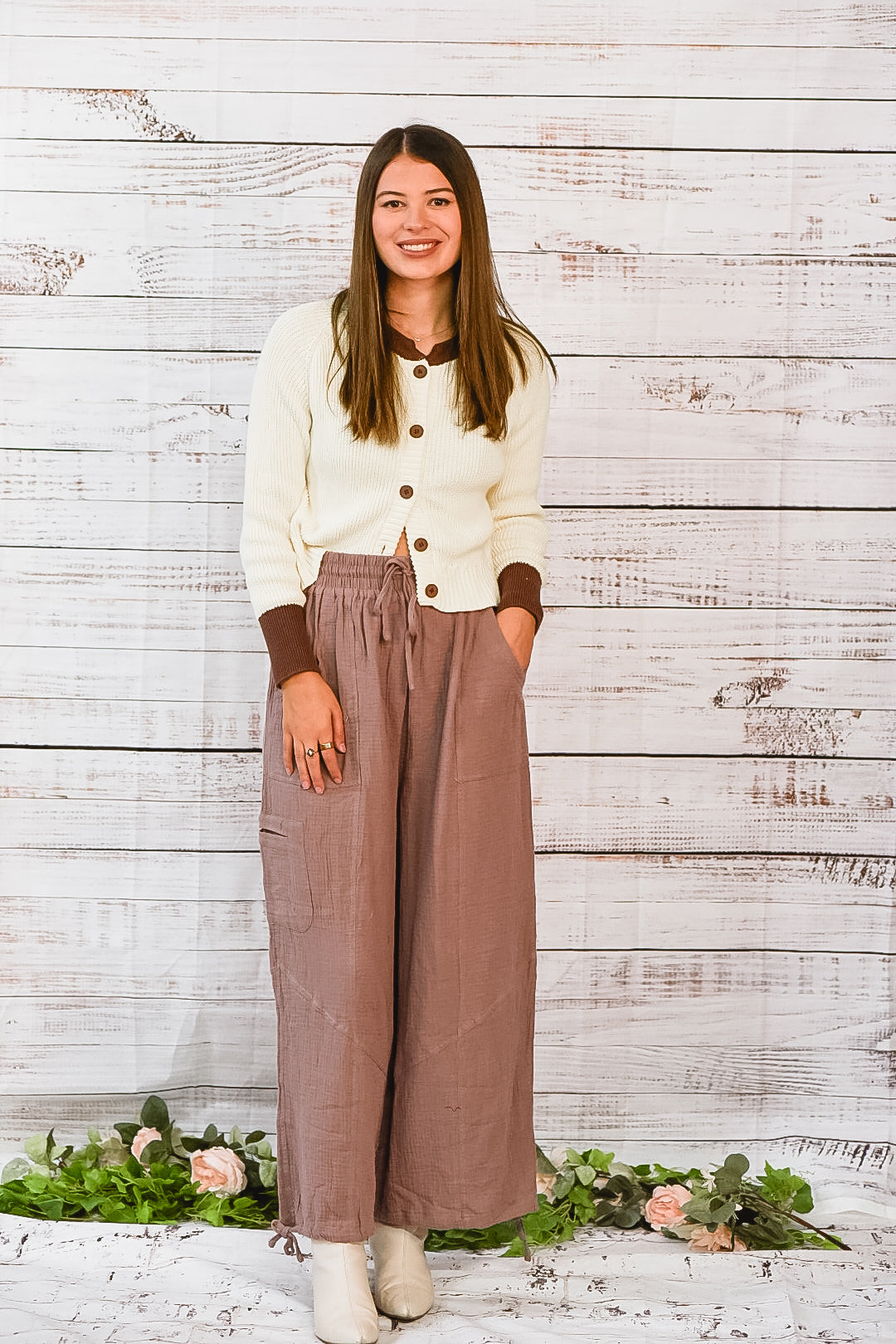 Mixed Emotions Ivory And Mocha Sweater