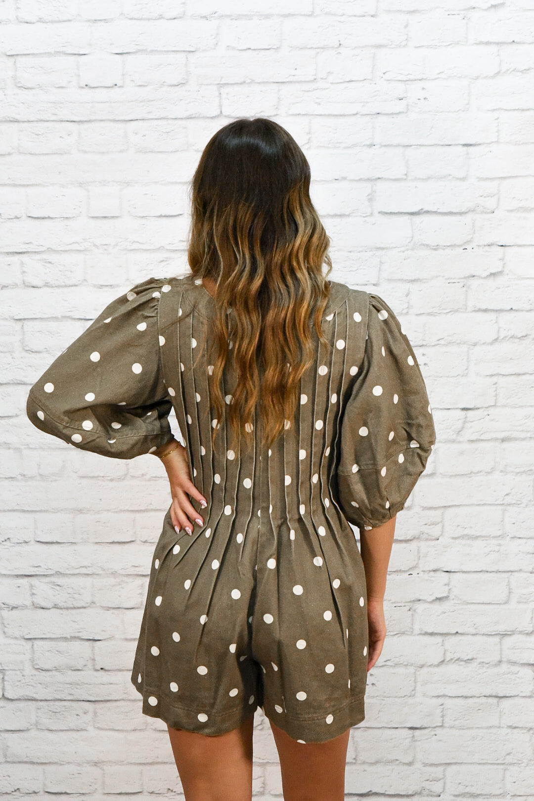 Autumn Charm Polka Dot Romper