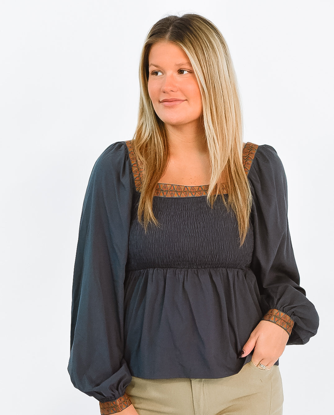 Twilight Grace Smocked Peplum