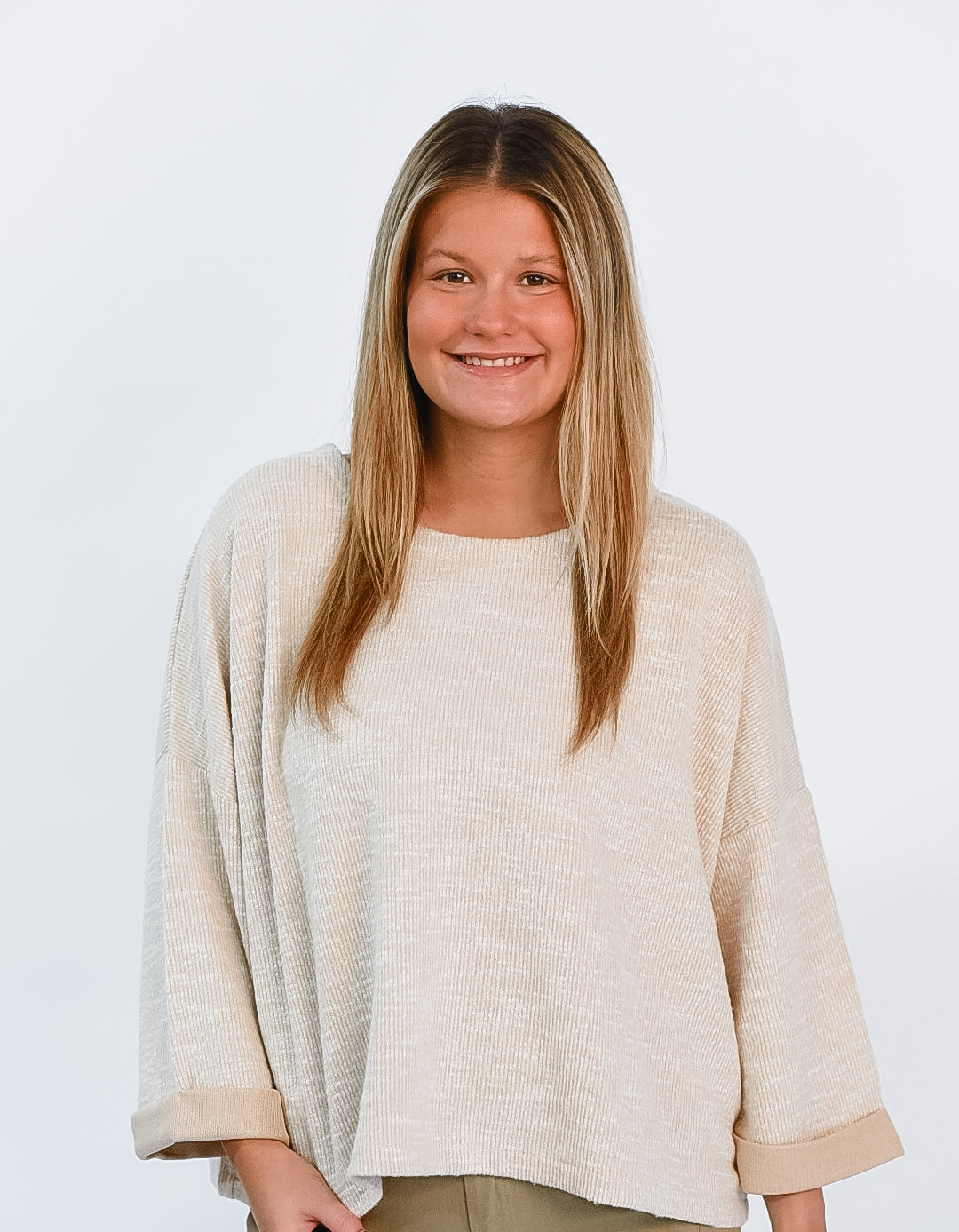 Barely Beige Cozy Pullover