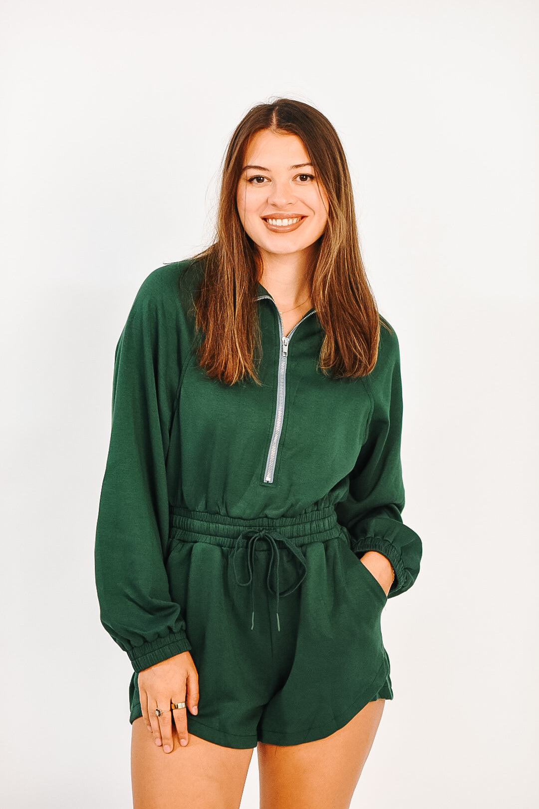 Evergreen Ease Zip Romper