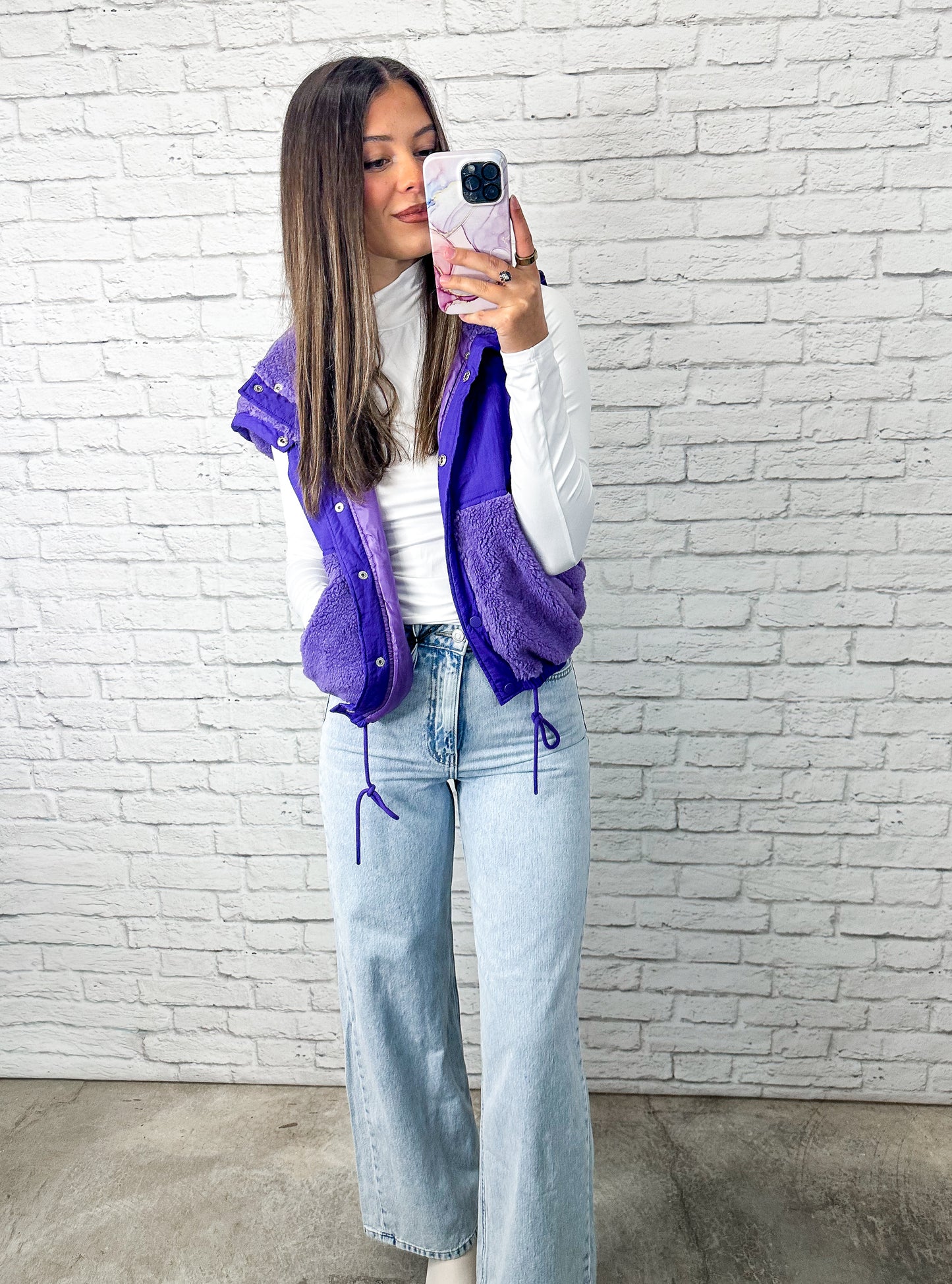 Cozy Pop Vest — Violet