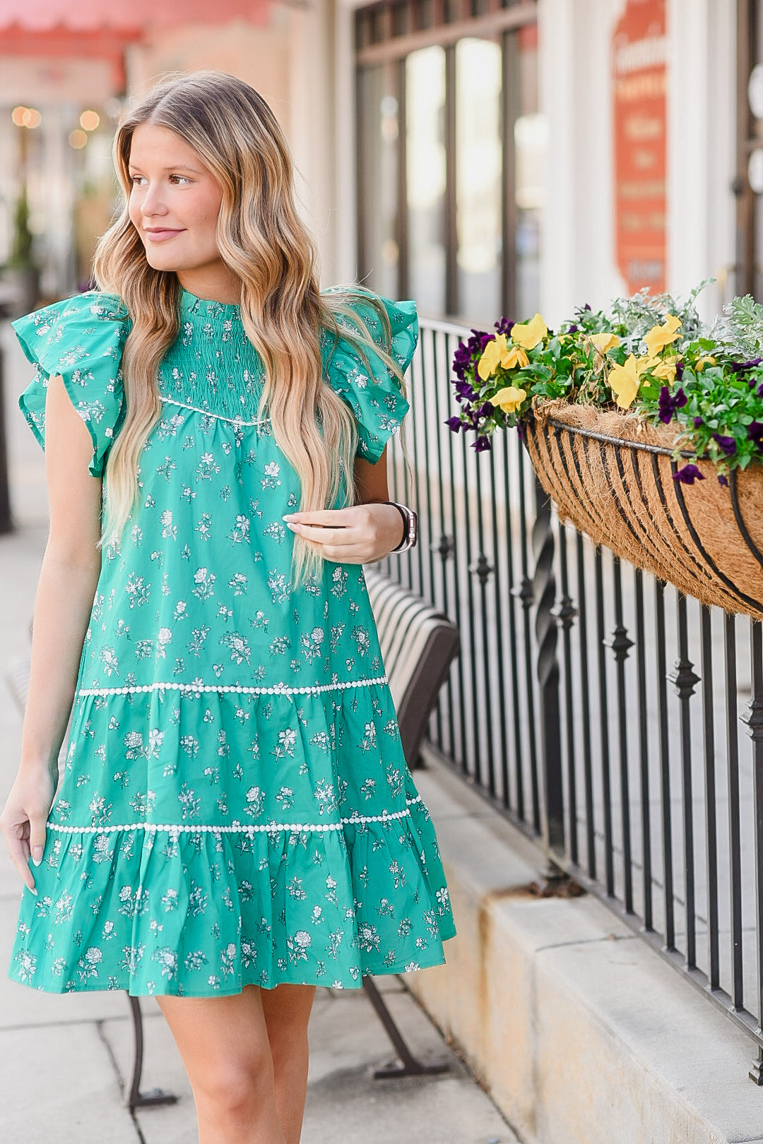 Snowy Emerald Dress