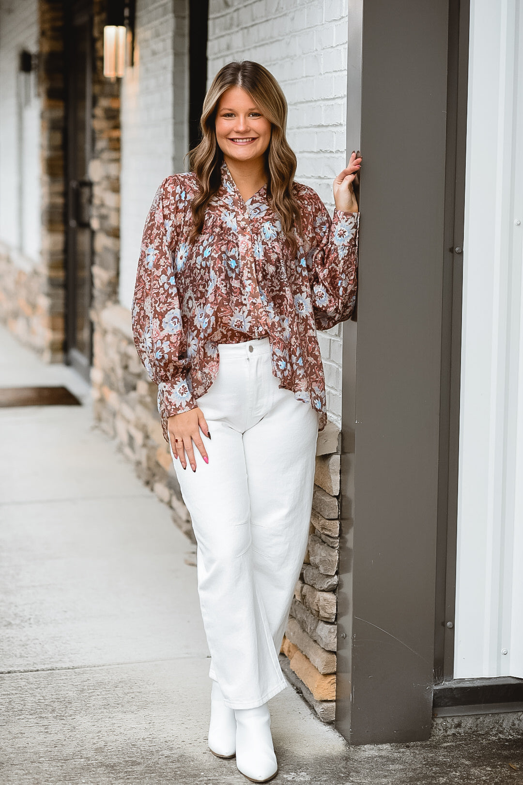 Autumn Bloom Boho Blouse