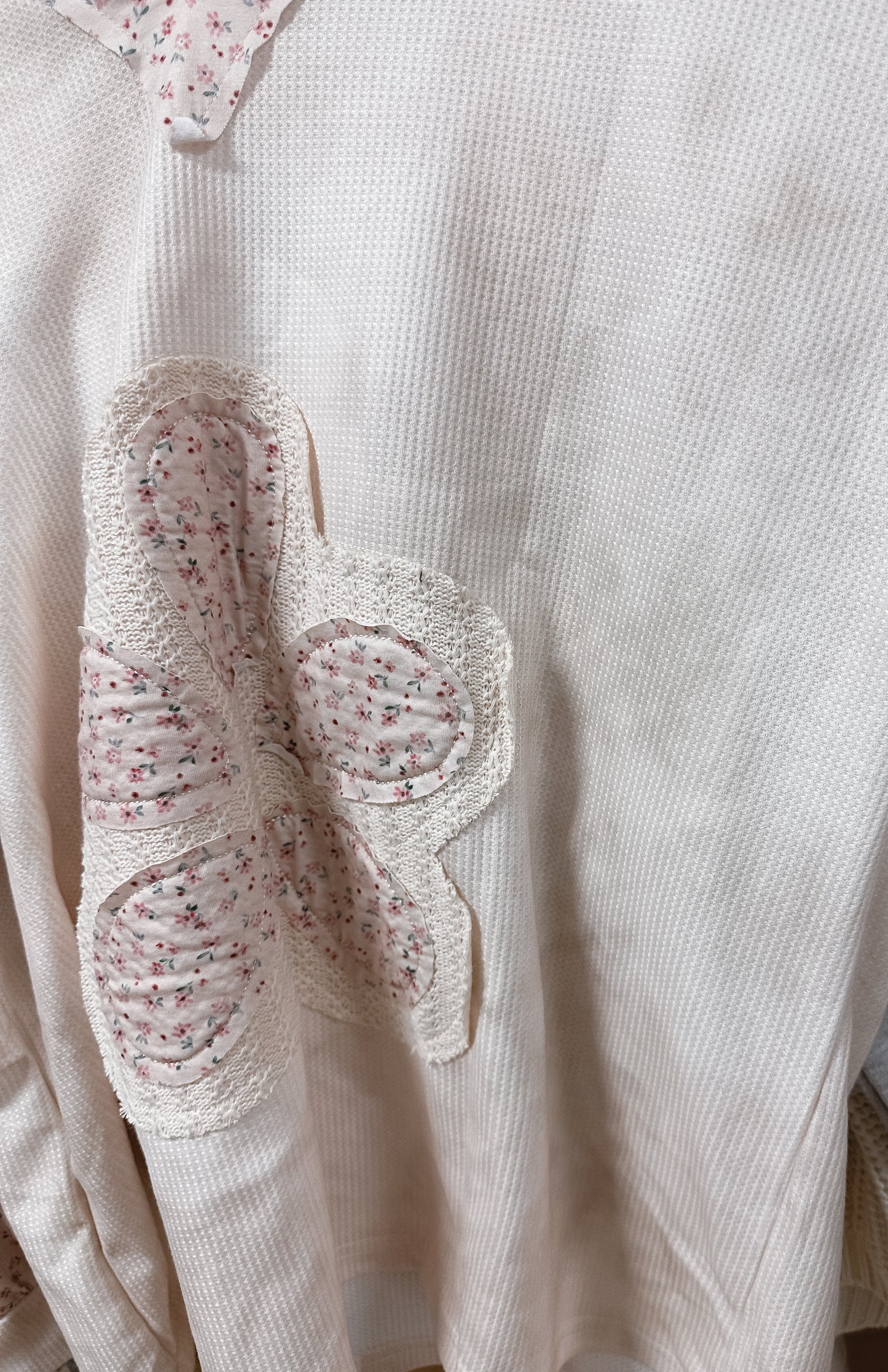 Flowers Of Fall Patchwork Textured Top