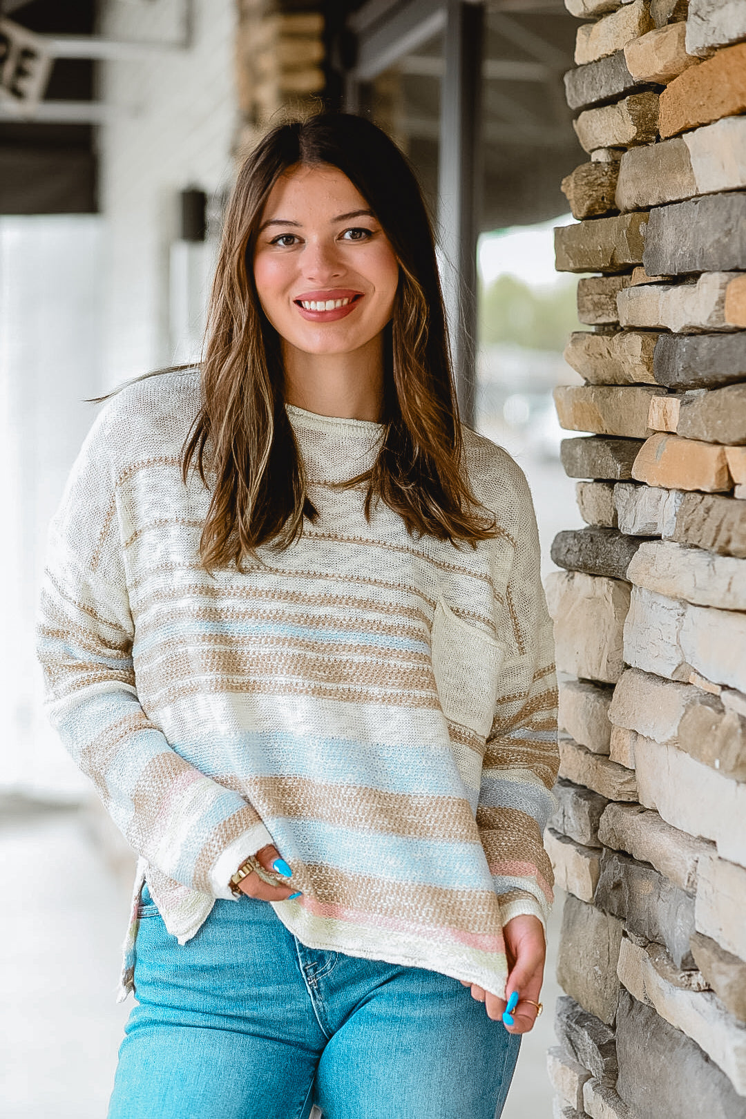 Pastel Horizon Striped Sweater
