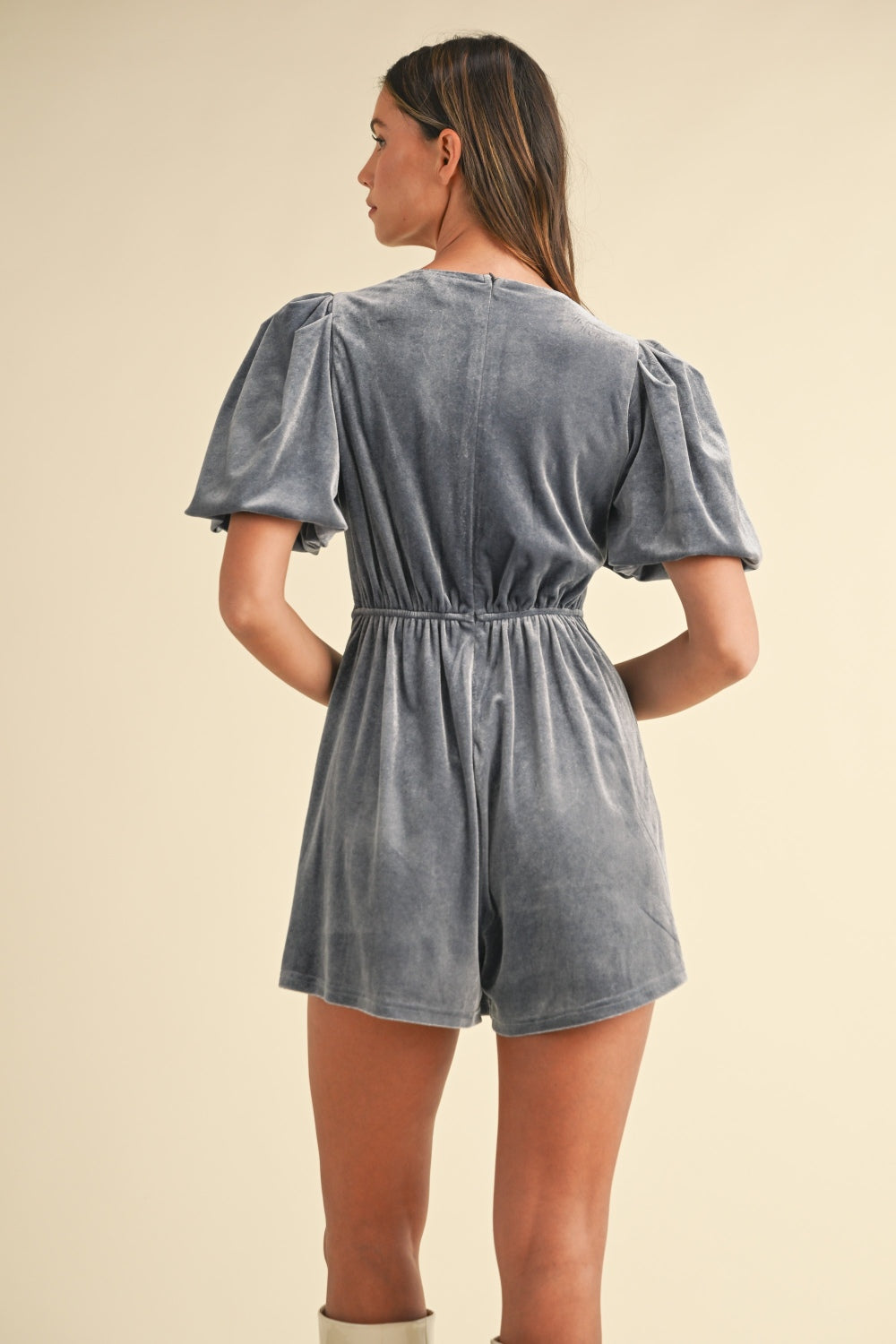 Staring Across The Room Velvet Romper