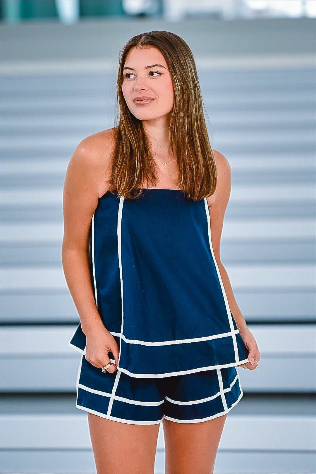 Sail Away Strapless Romper