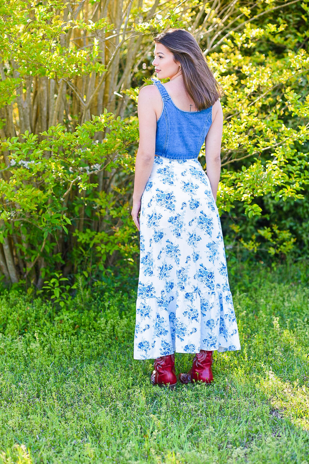 Valerie Blue Denim Button Down Vest