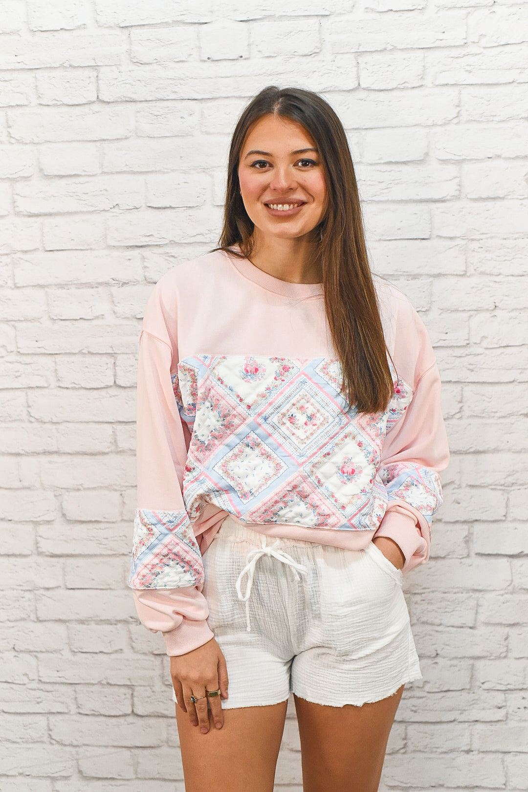 Sweet Cottage Patchwork Pullover