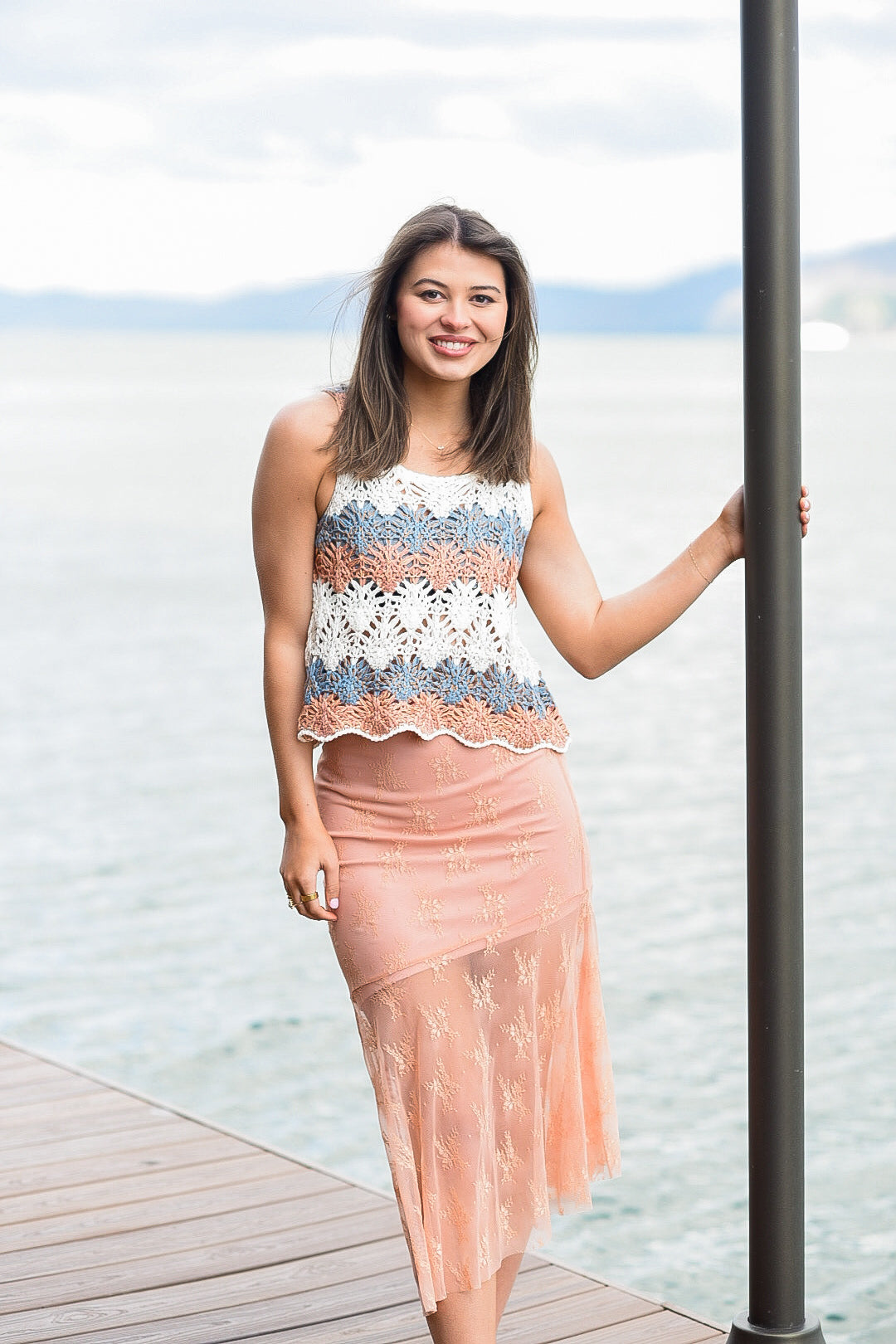 Blush Reef Lace Skirt