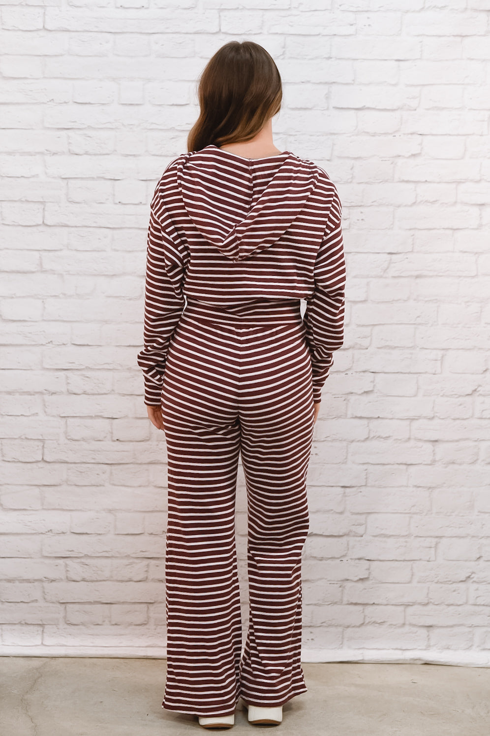 Merlot Weekend Striped Pant Set