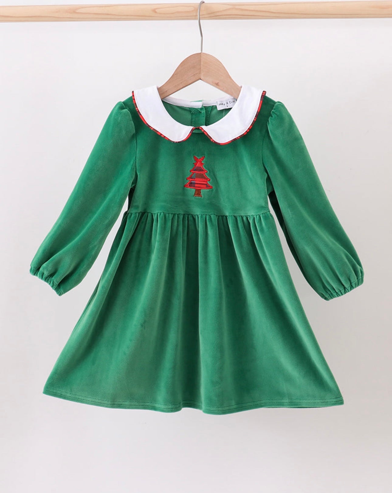 Green Velvet Tree Dress (Preorder)