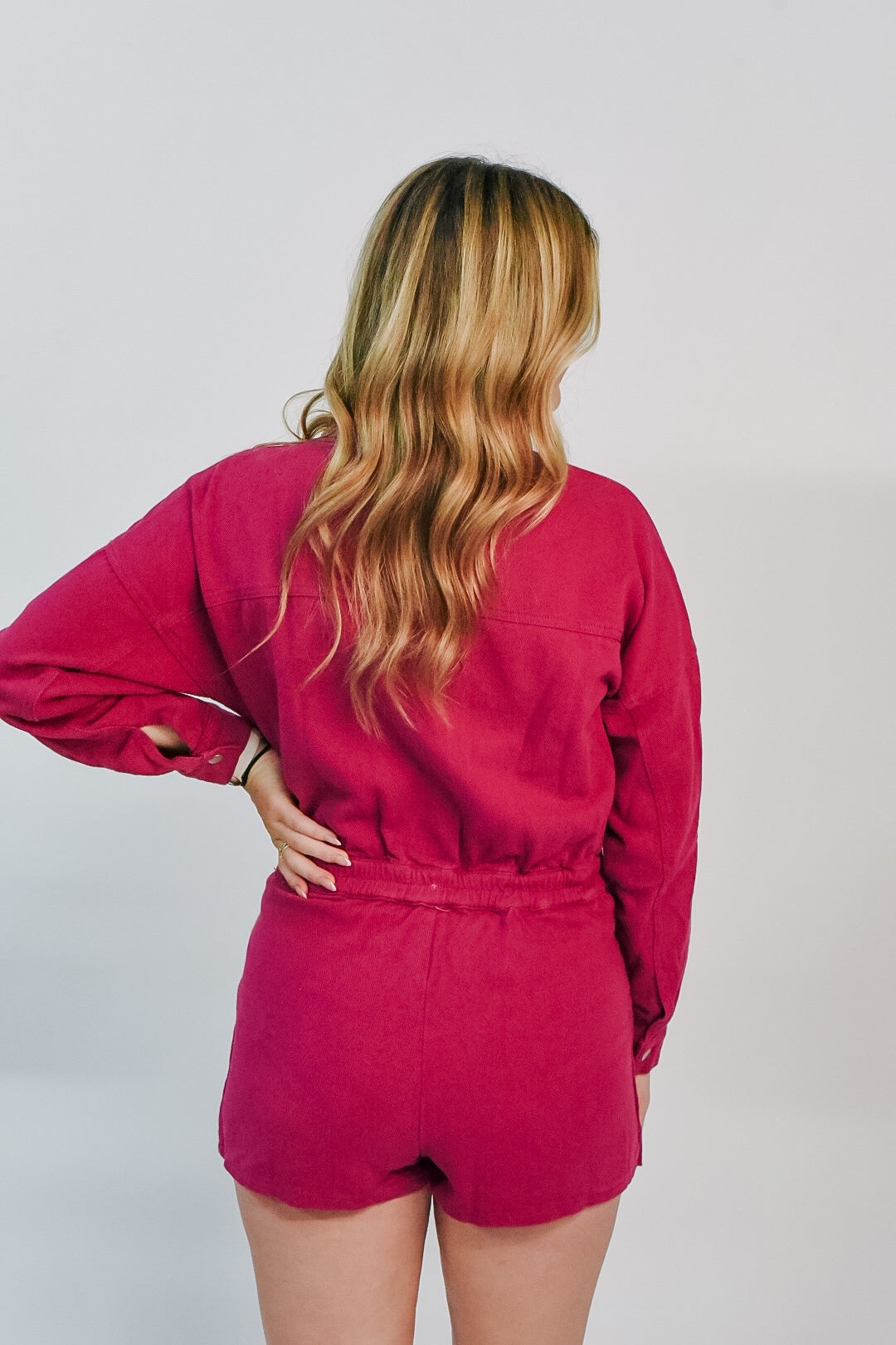 Wine & Wild Denim Romper