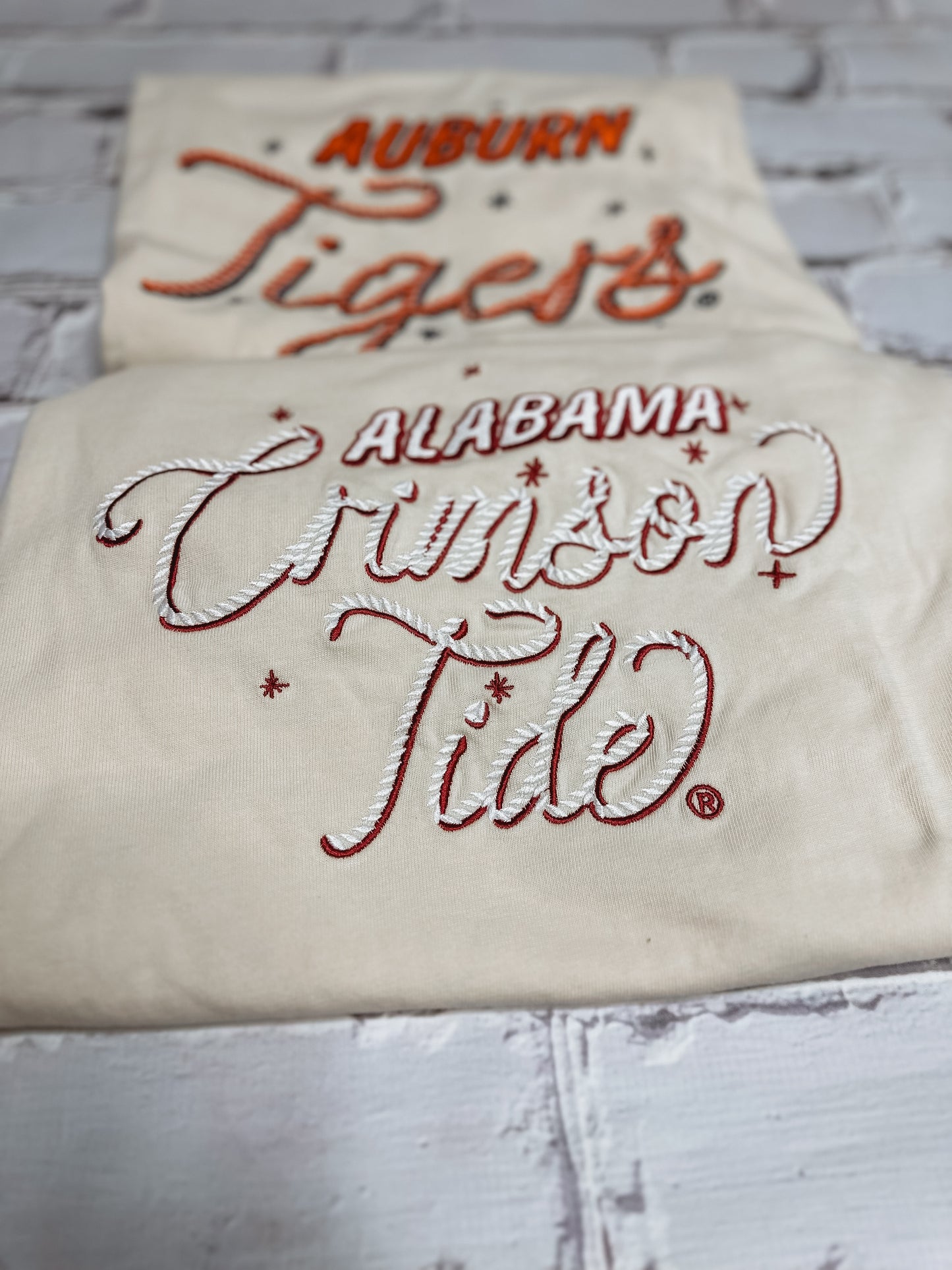 Crimson Tide Script Crop Tee
