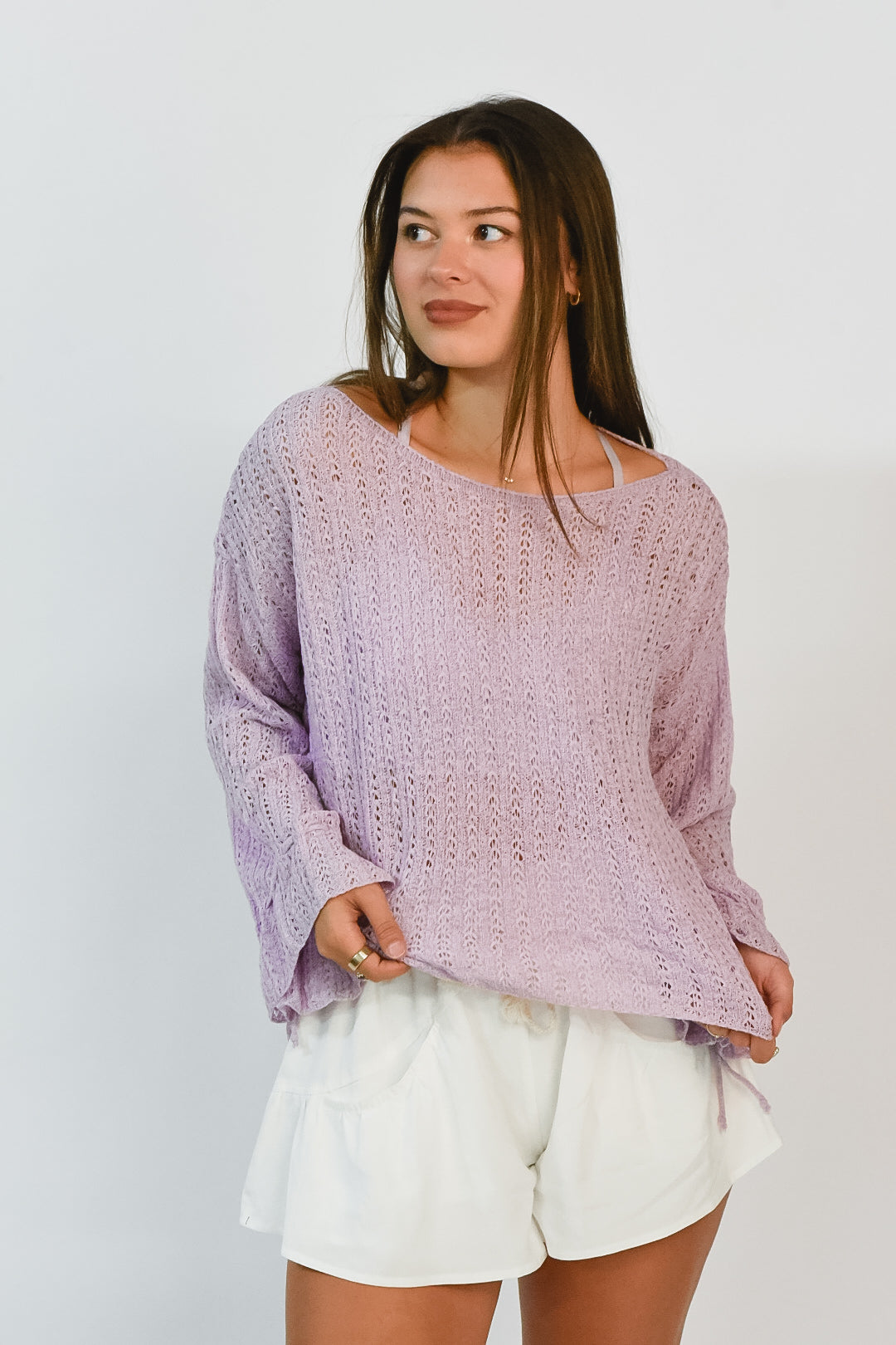 Lavender Skies Knit Sweater