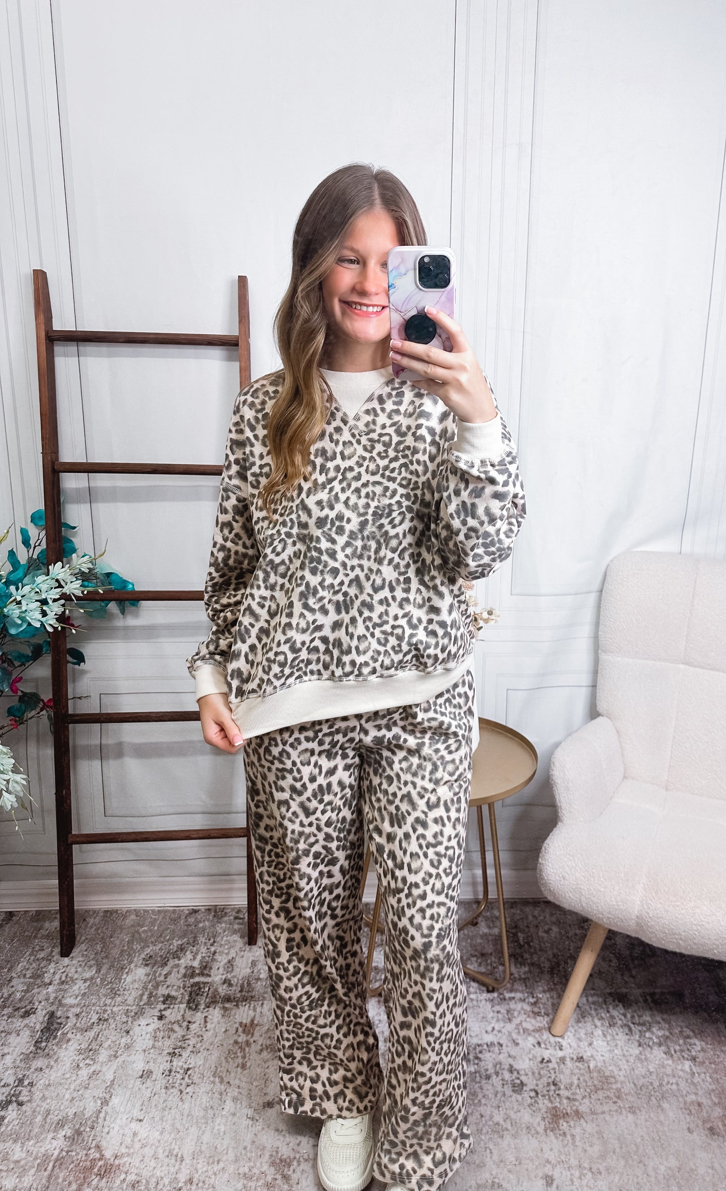 Wildly Cozy Leopard Lounge Set