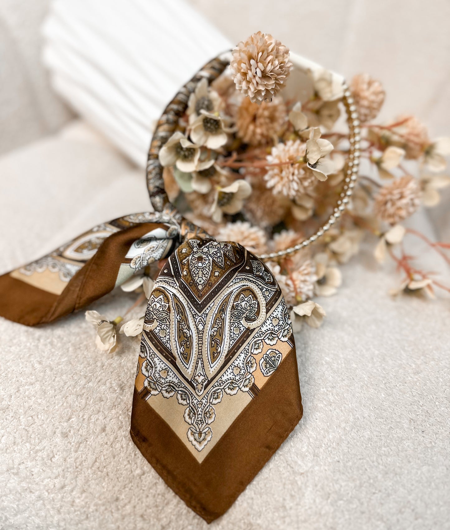 Brown Scarf Necklace