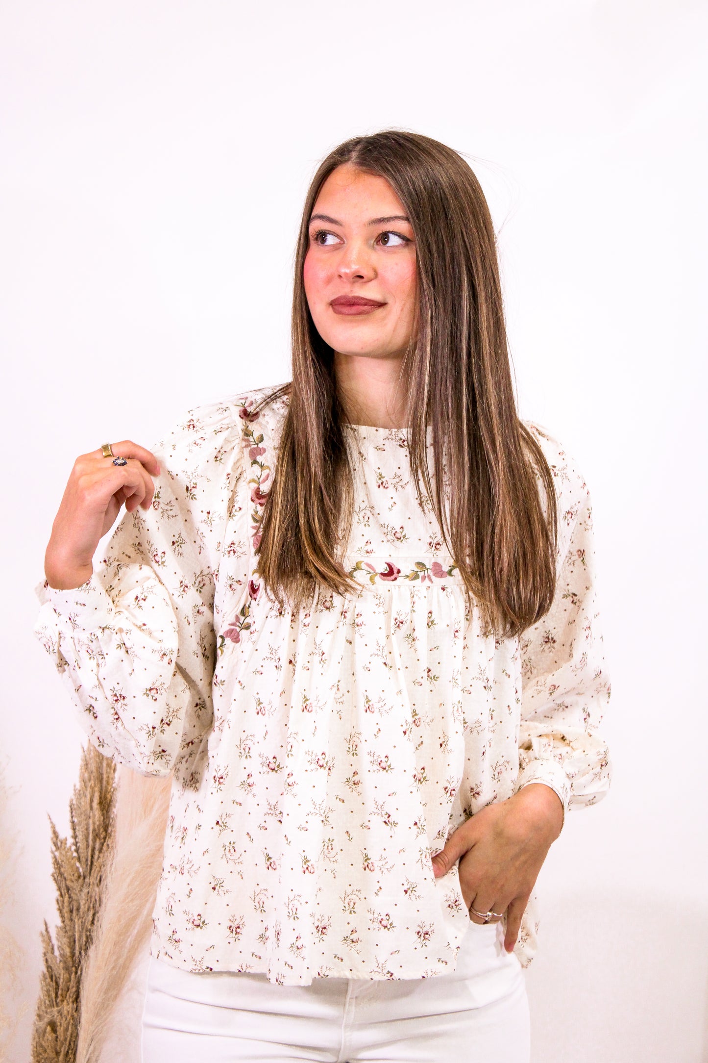 Winter Meadow Smocked Blouse