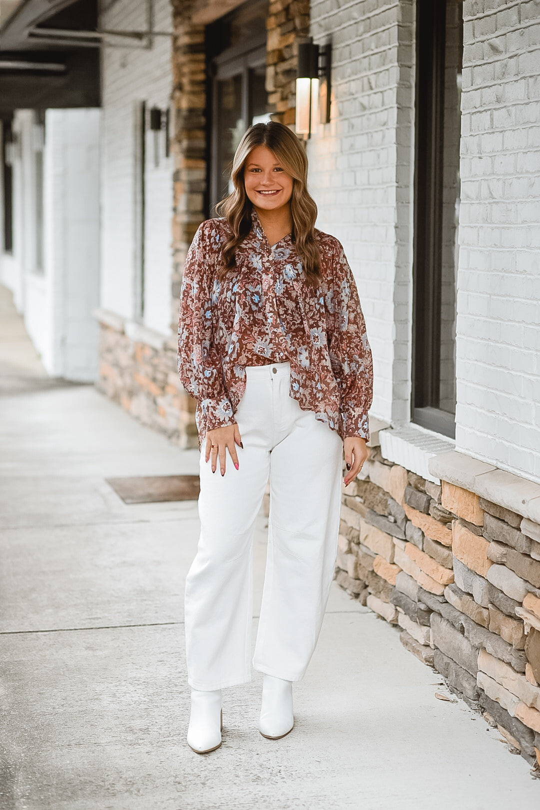 Autumn Bloom Boho Blouse