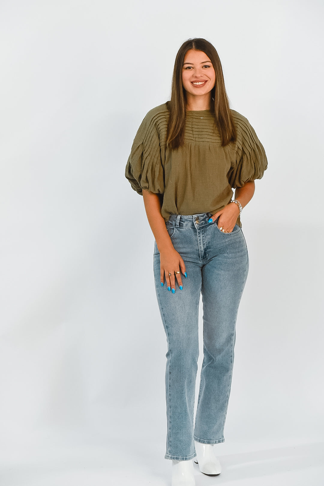 Timeless Ease Puff Sleeve Blouse