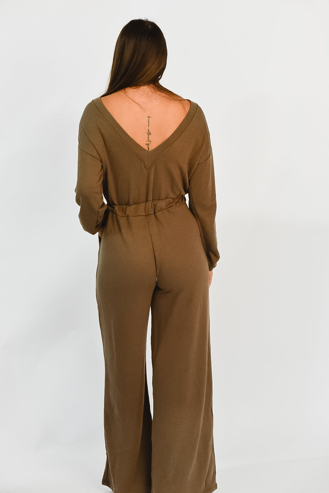 Mocha Luxe Wide Leg Jumpsuit