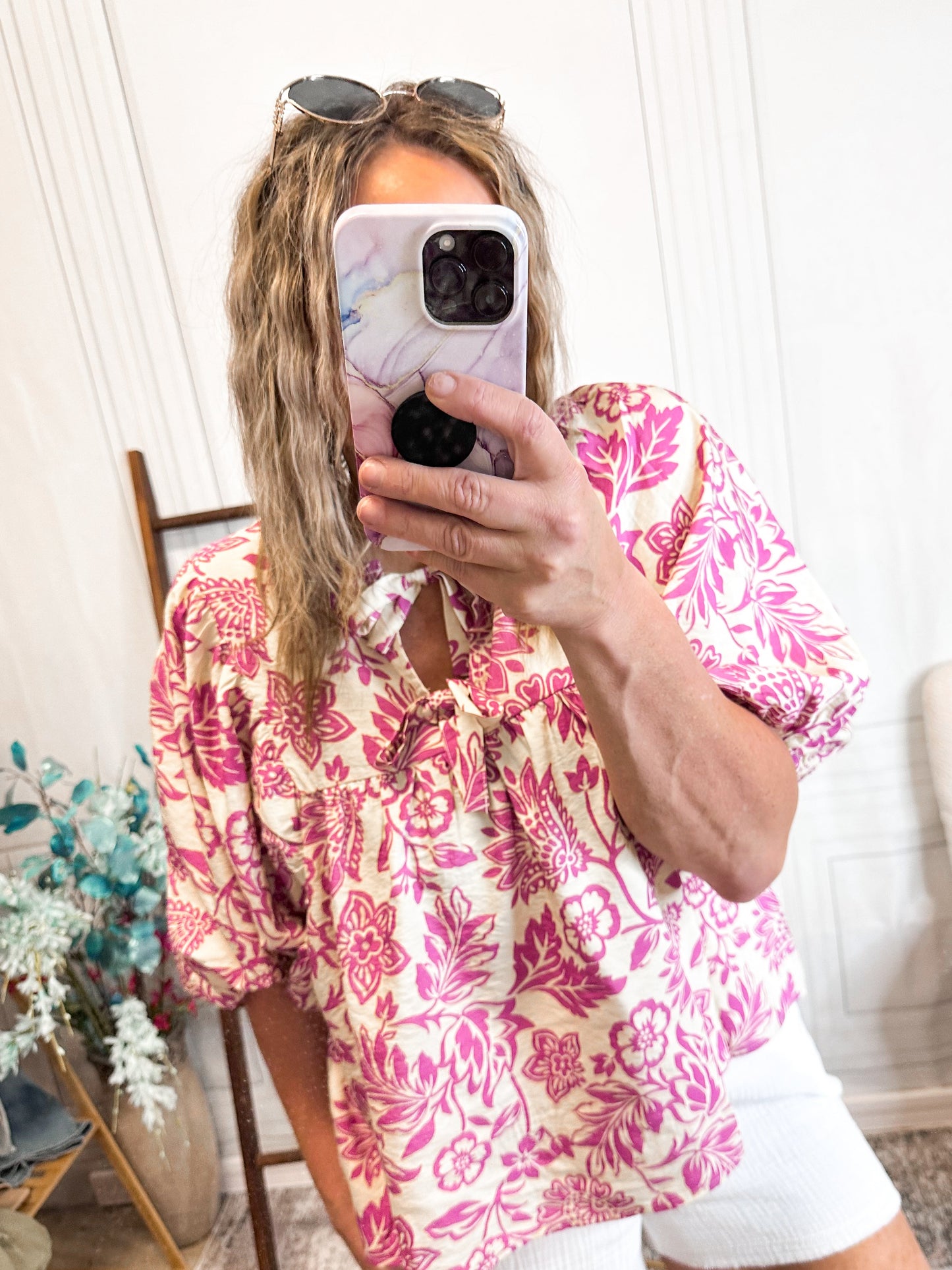 The Pink Paradise Print Top