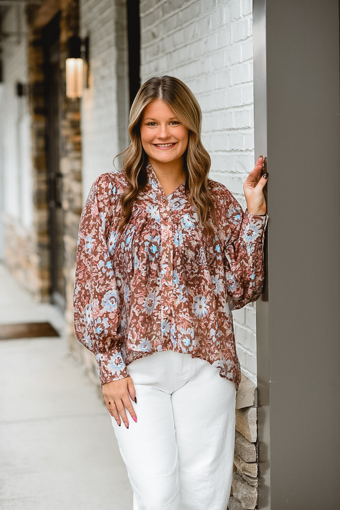 Autumn Bloom Boho Blouse