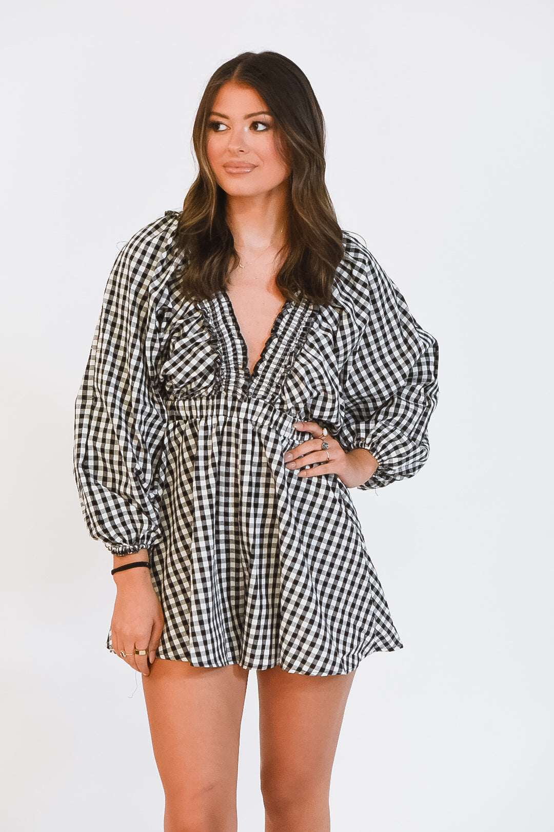 Catch Me In Gingham Romper