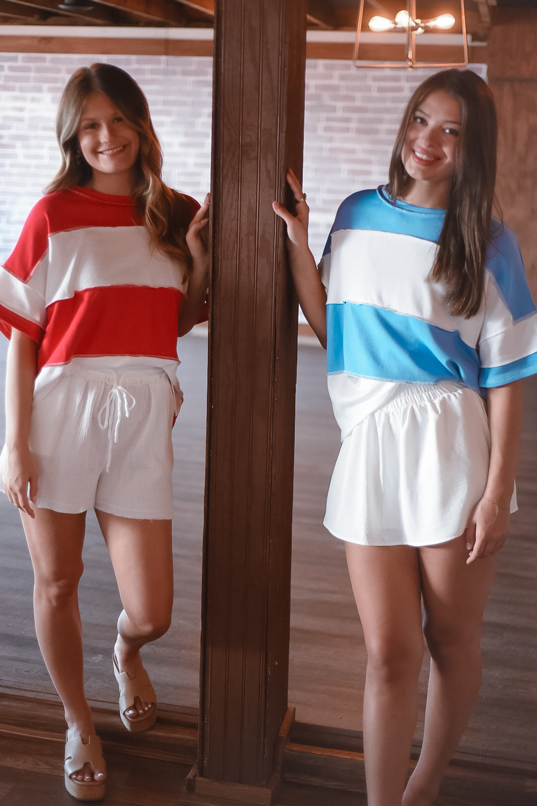 Sky Blue Stripe Easygoing Tee