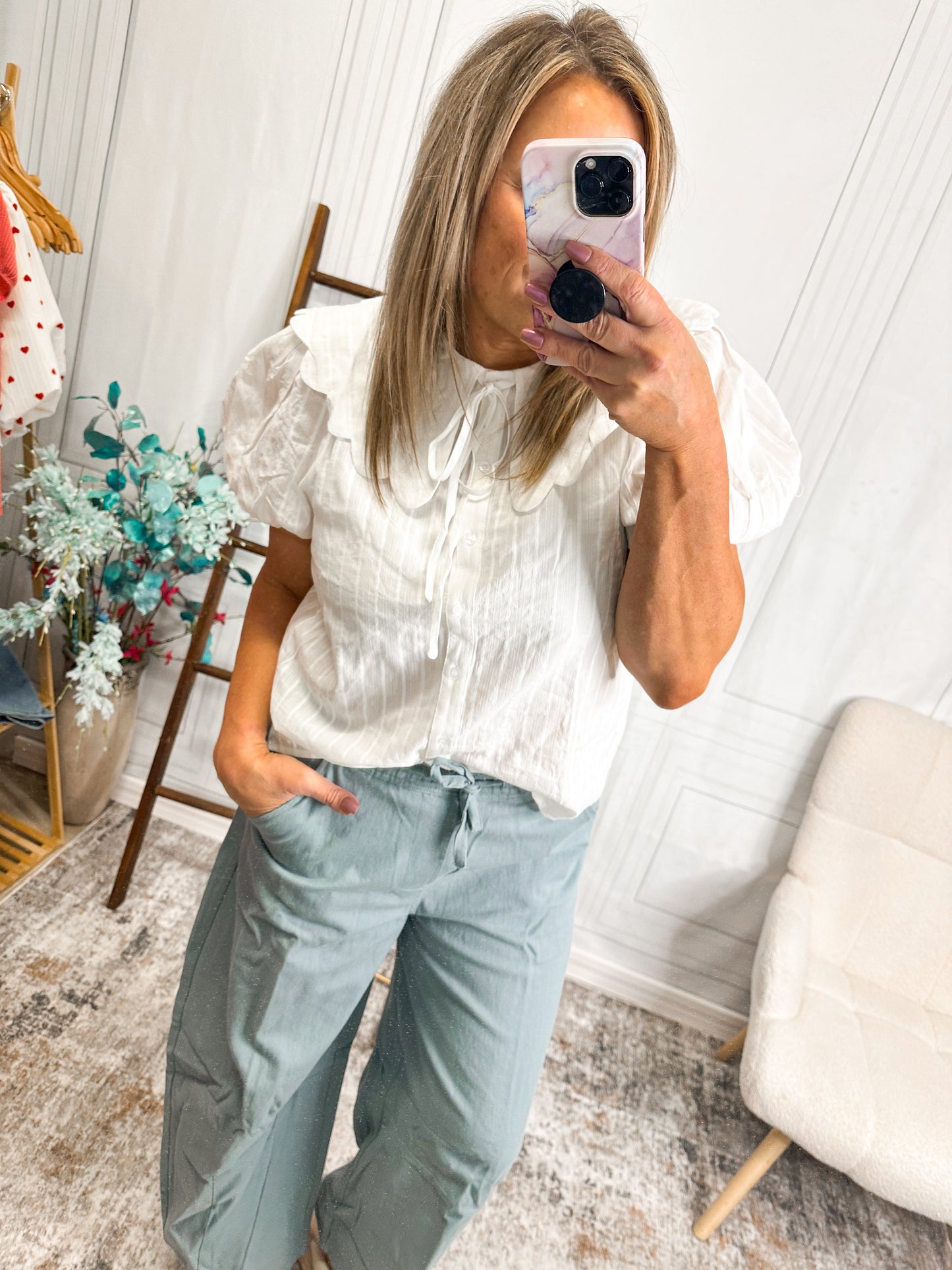 Sweet Grace Tie Blouse