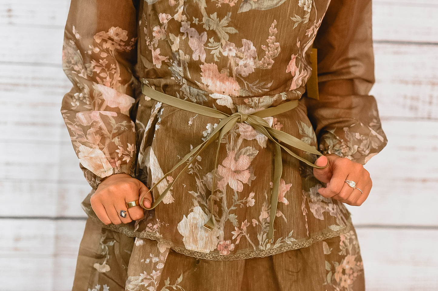 All The Frills Floral Tiered Dress