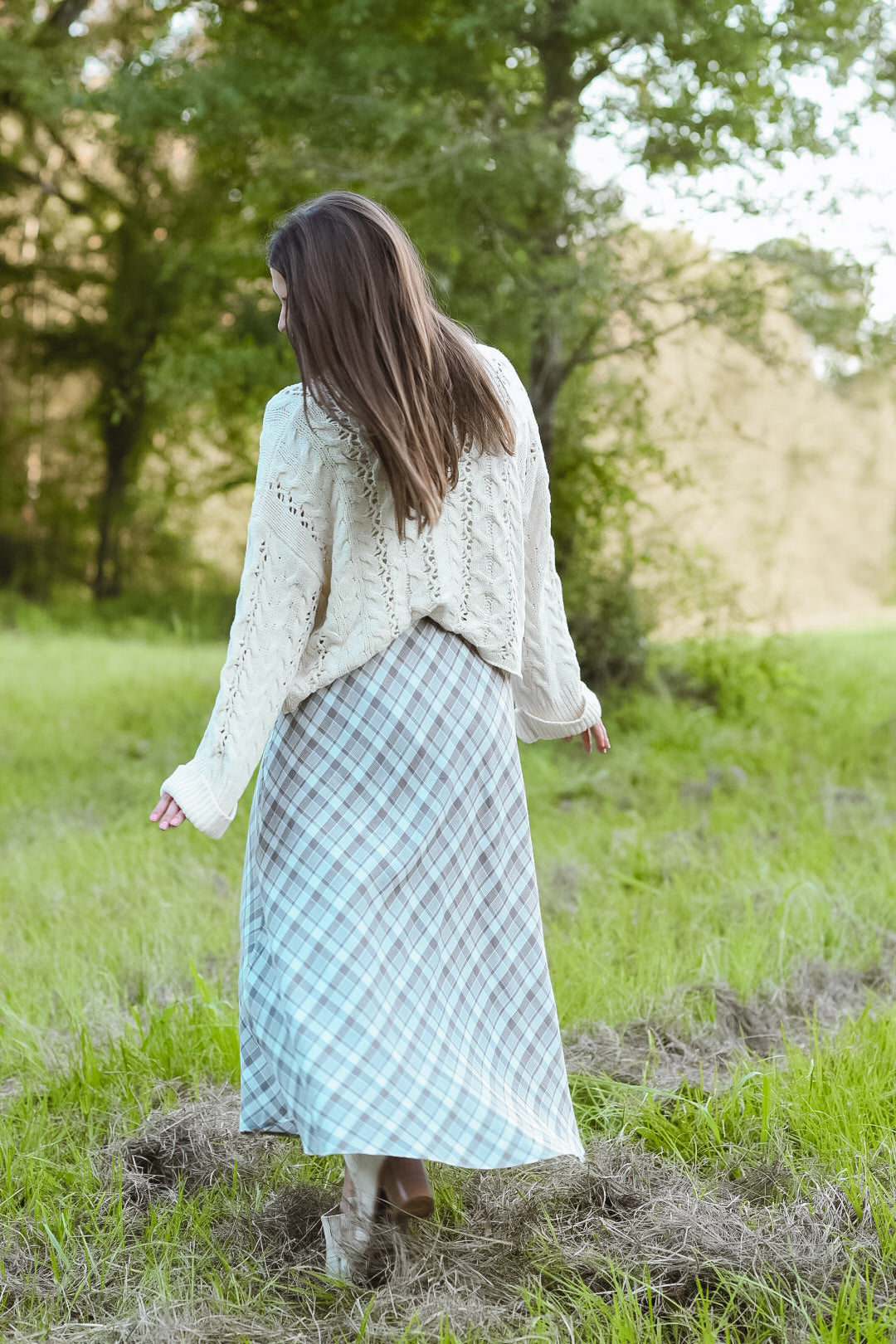 The Coffeehouse Plaid Maxi Skirt