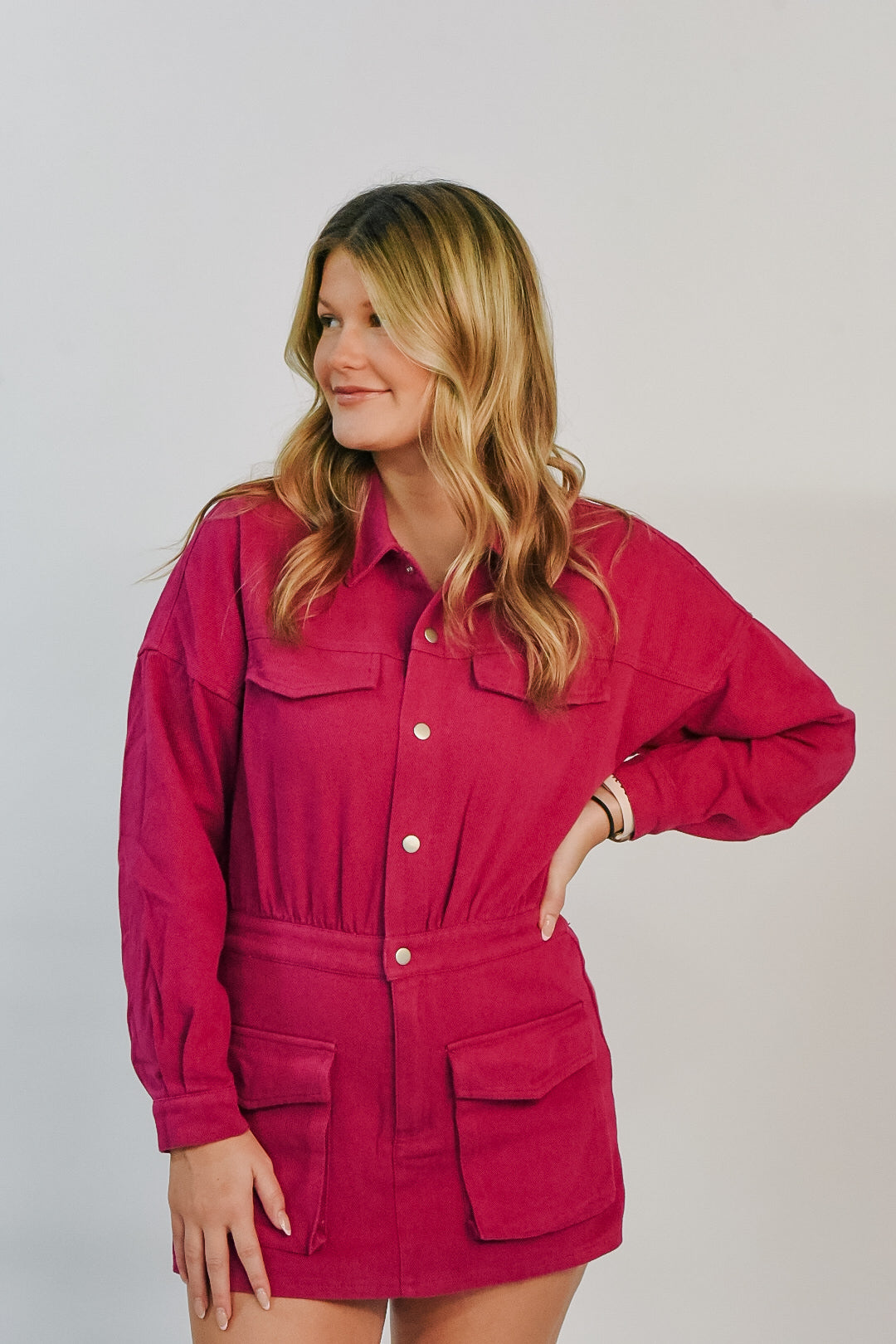 Wine & Wild Denim Romper
