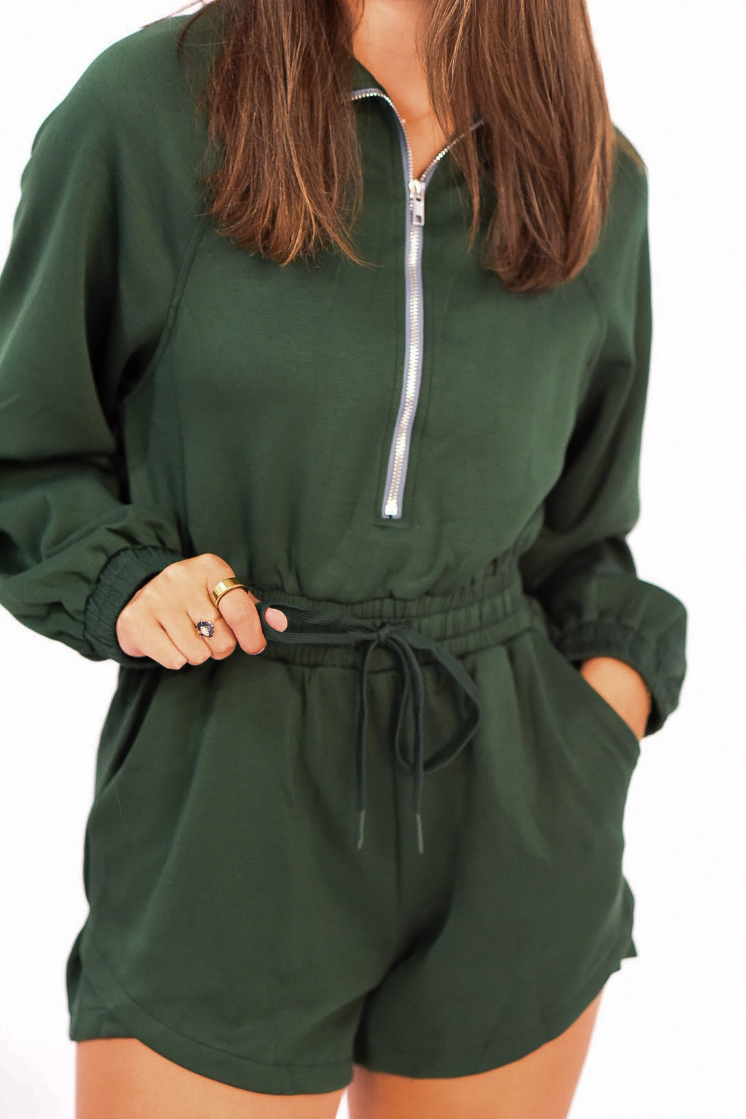 Evergreen Ease Zip Romper