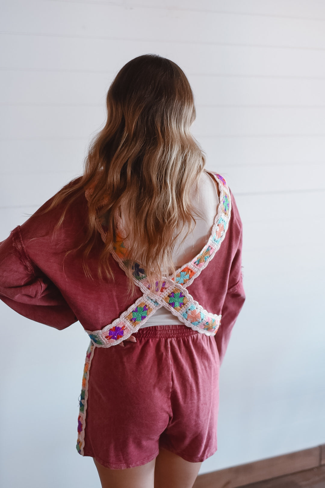 Sunset Stitches Mineral Wash Lounge Set