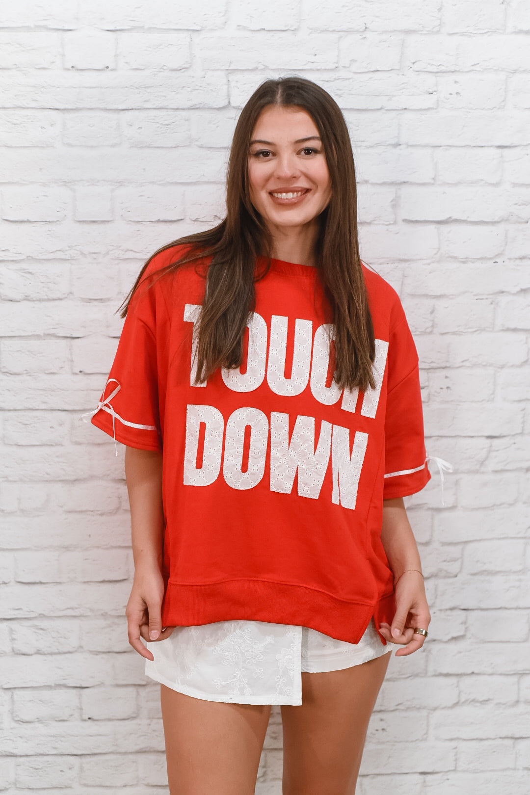 Eyelet Touchdown Spirit Top