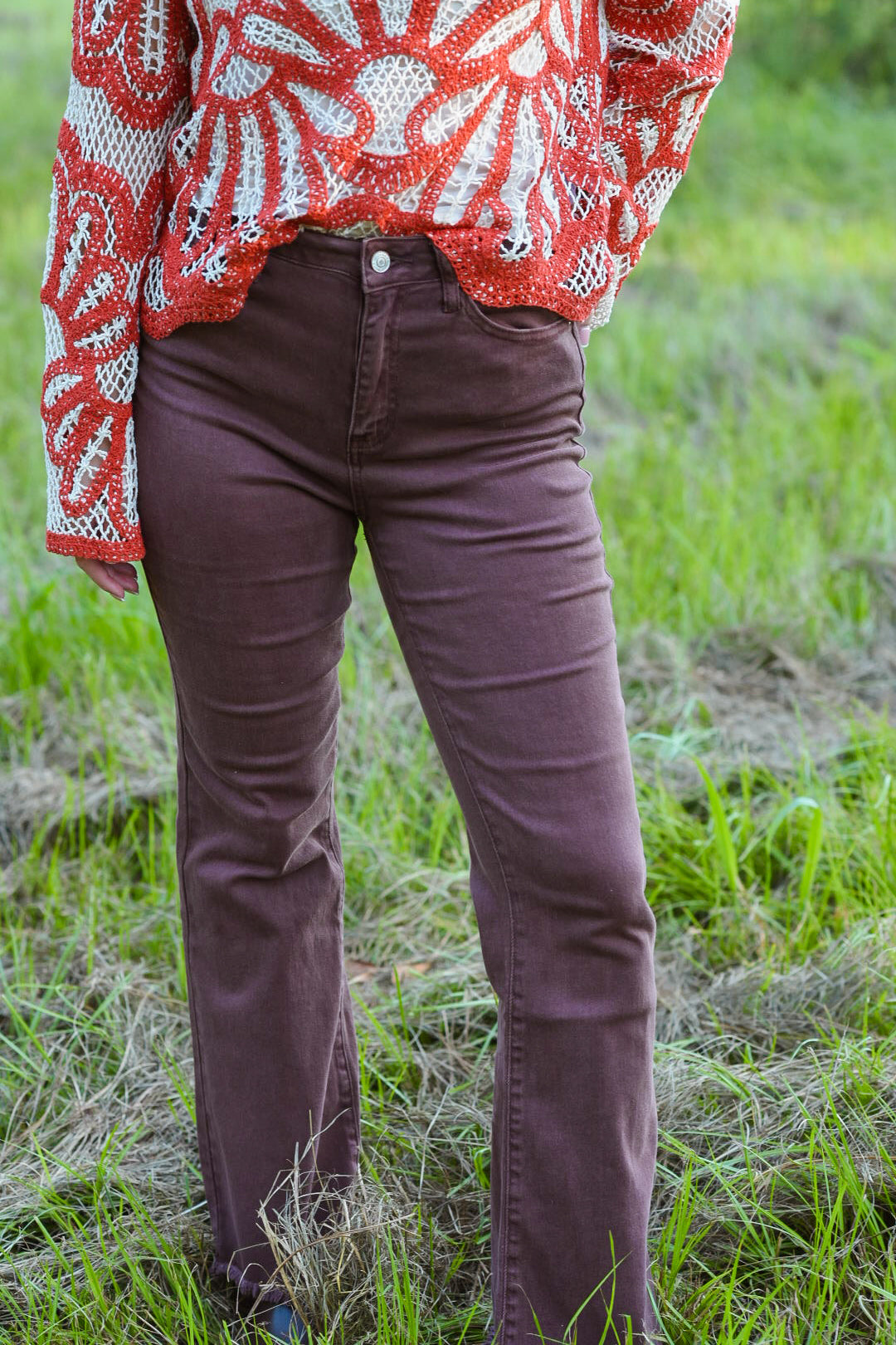 Canyon Rose Wide-Leg Jeans