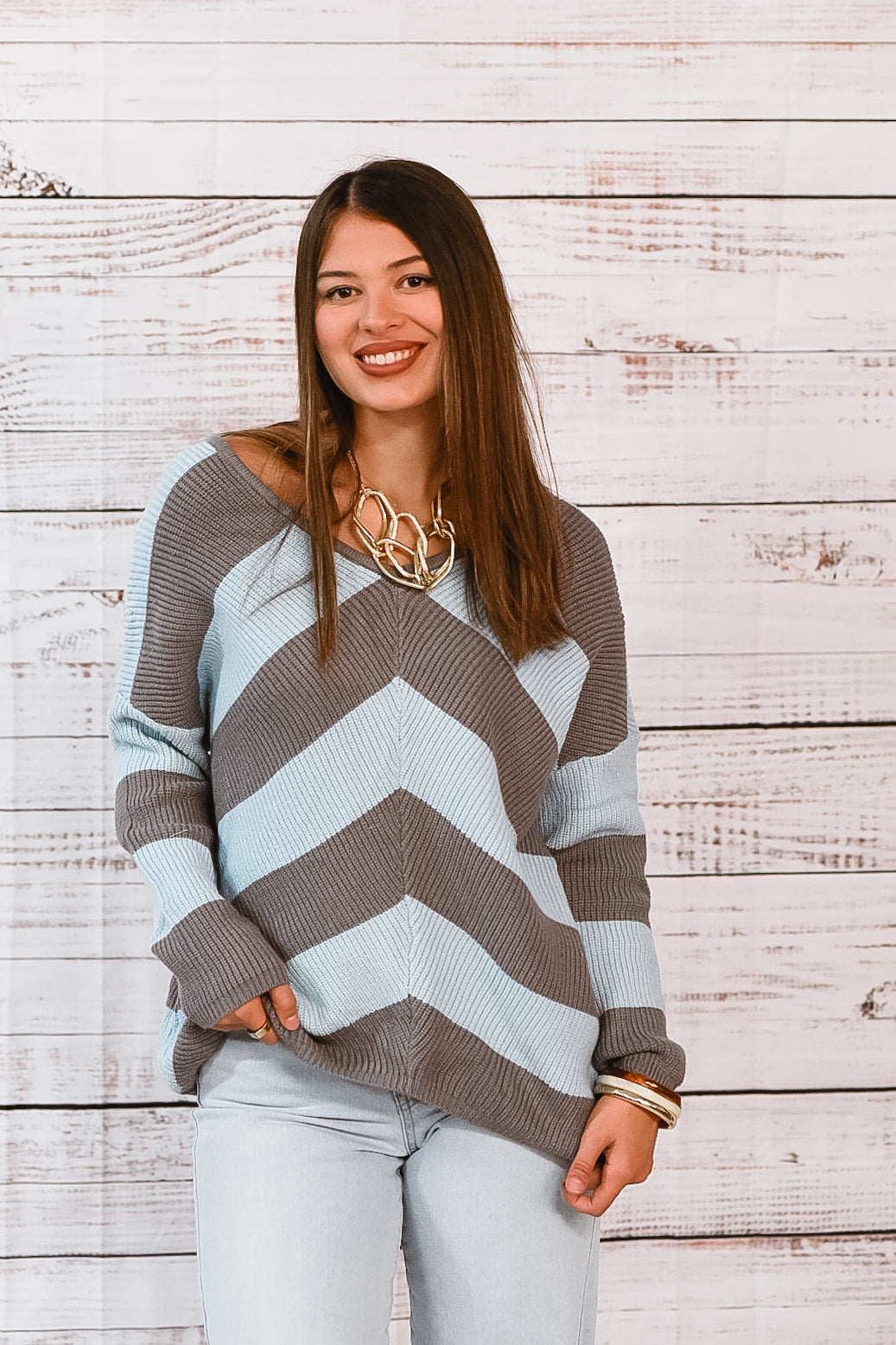 Blue Skies Striped Sweater