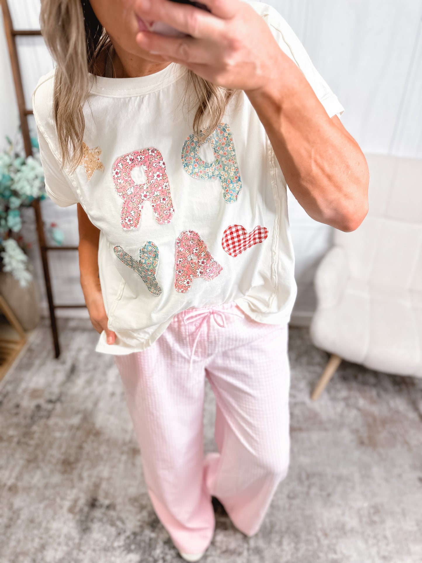 Petals & Prayer Patchwork Tee