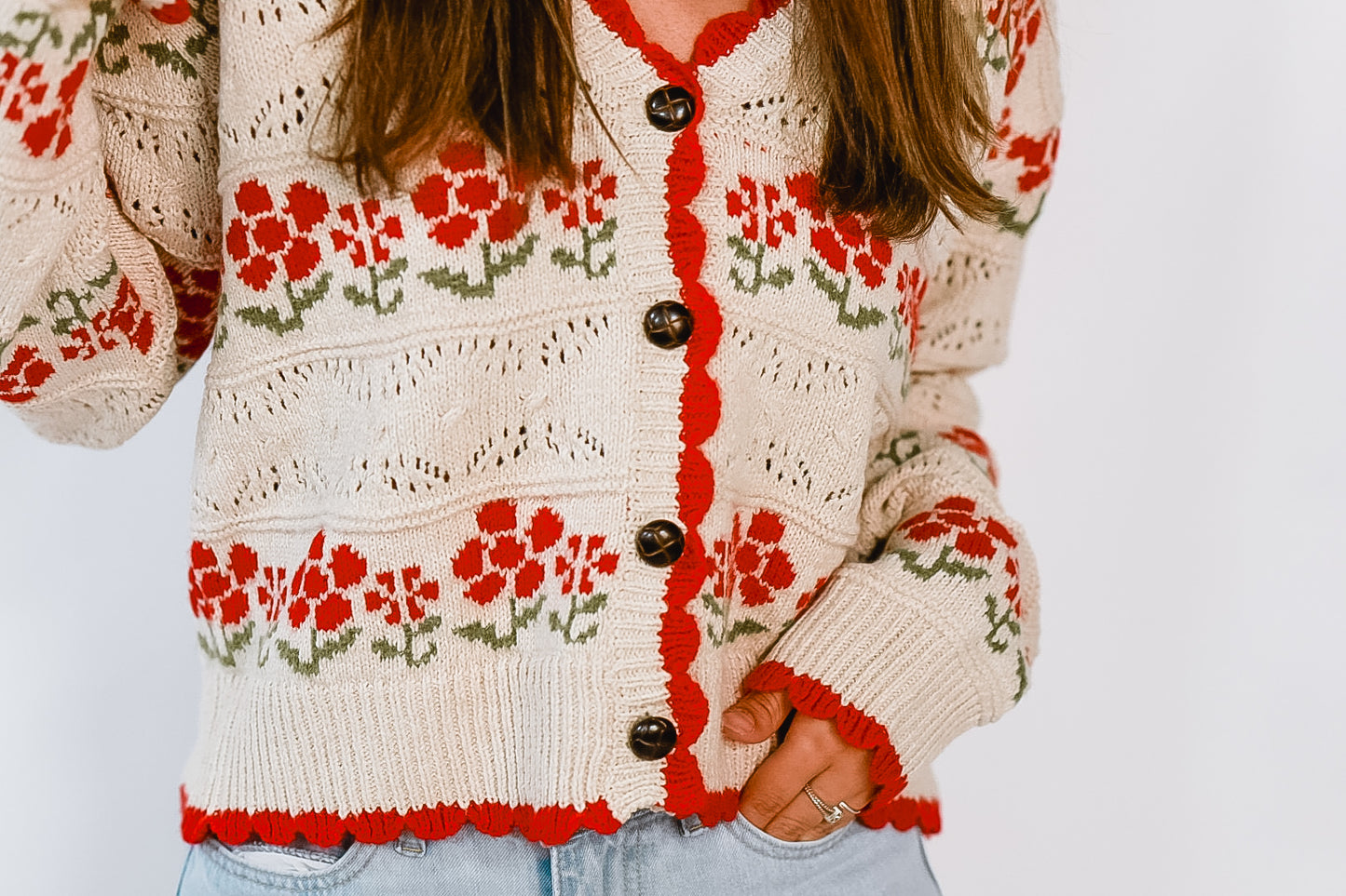 Sweet Poppy Knit Cardigan