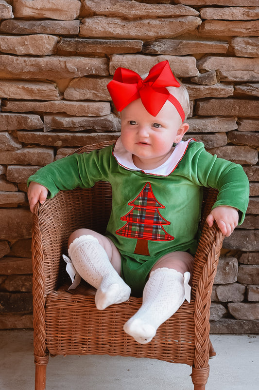 Green Velvet Tree Bubble