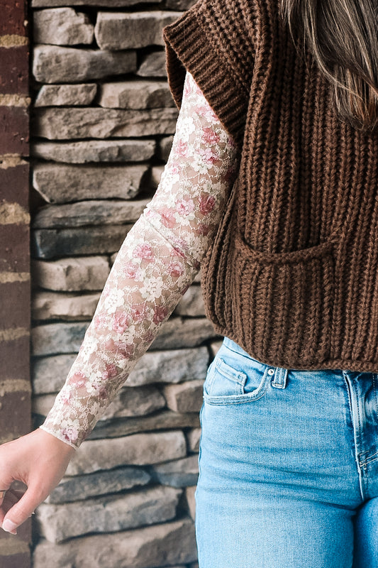Vintage Bloom Mesh Top