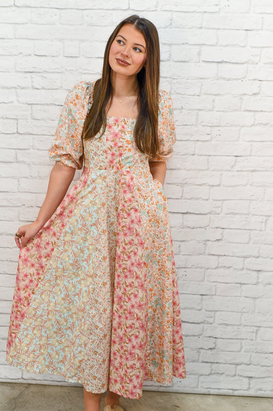 Meadowlight Floral Midi Dress