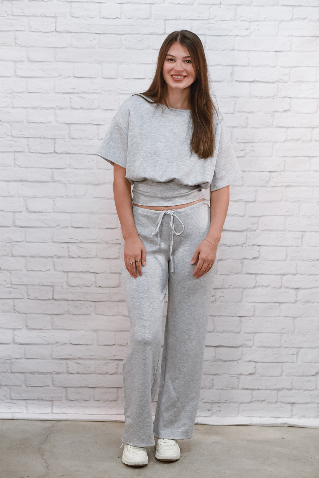 Off-Duty Darling Gray Pant Set